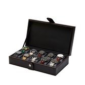 Mats Meier Mont Fort bruine horlogebox voor 10 horloges - Bruin