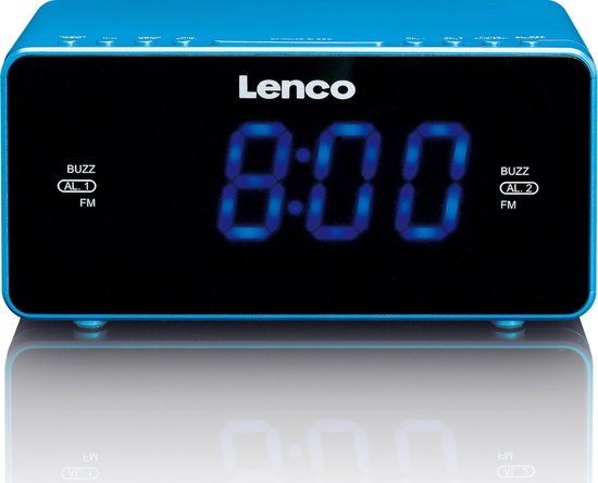 Lenco CR-520BU - Wekkerradio met USB-aansluiting Blauw |