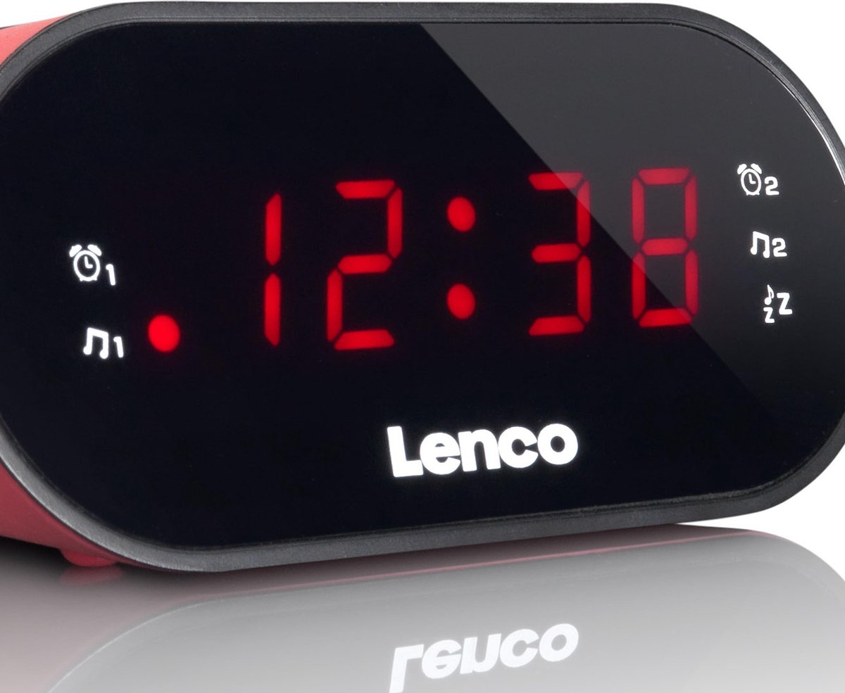 2 Temps de réveil Doubl... Lenco Lenco CR-07 Radio réveil avec Tuner FM et écran LED 