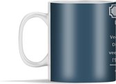 Mok - Moederdag - Hotel mama quote - blauw - 350 ml - Beker