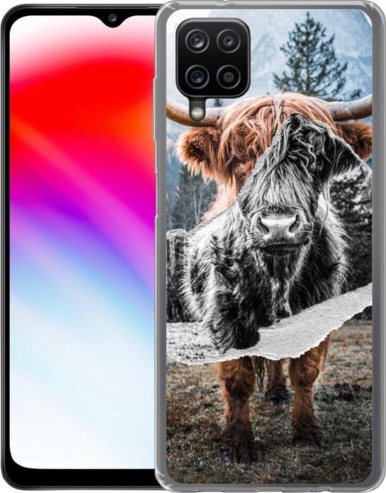Coque Samsung Galaxy A12 - Scottish Highlander - Vache - Animaux - Siliconen