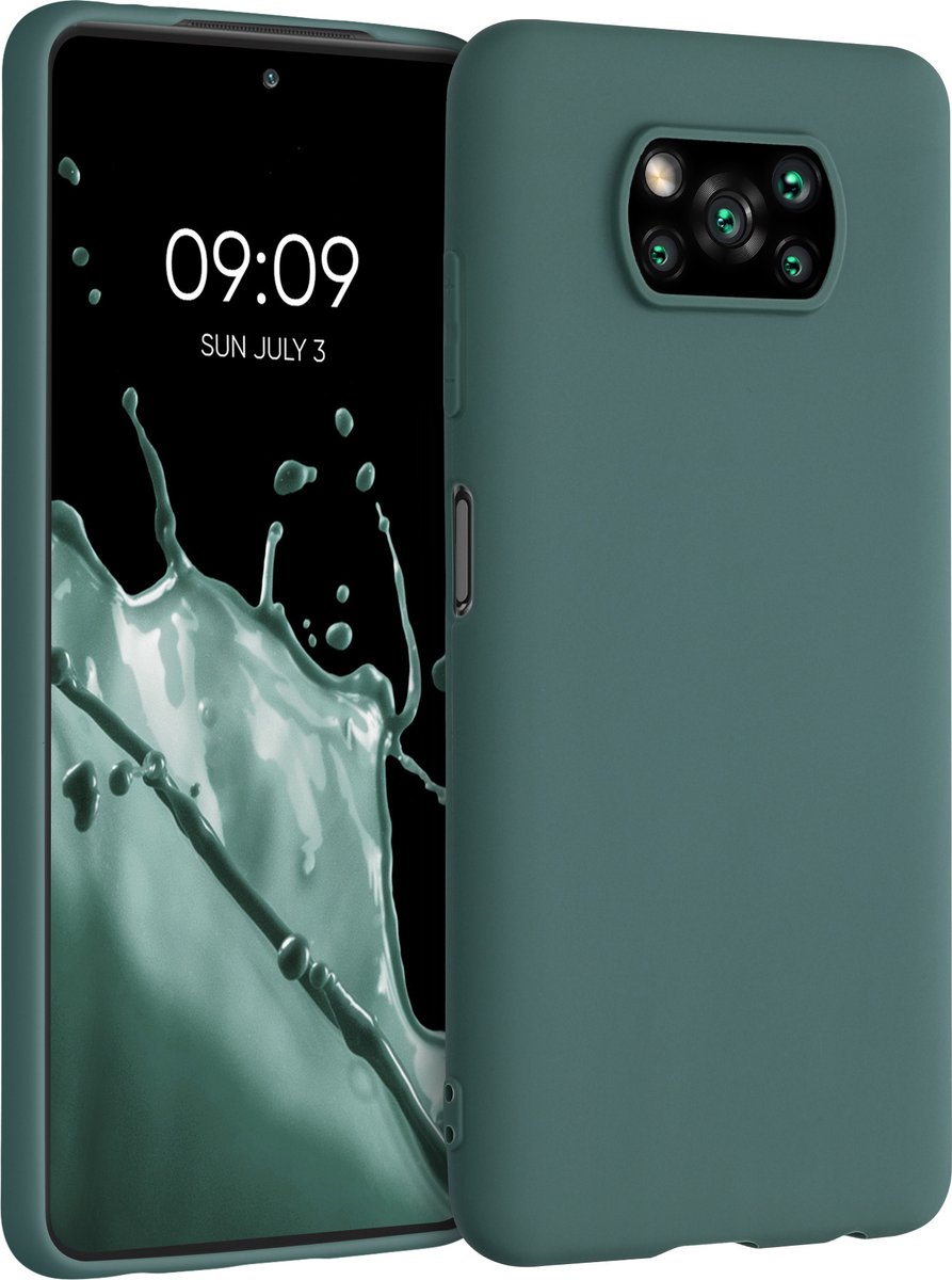 kwmobile telefoonhoesje geschikt voor Xiaomi Poco X3 NFC / Poco X3 Pro - Hoesje voor smartphone - Back cover in blauwgroen