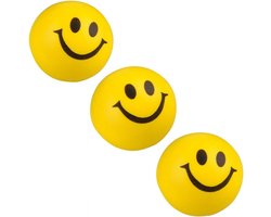 Banzaa Emoji Stressbal 3 Stuks Smiley Soft Density – Reduceren van Stress – Geel