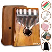 AWEMOZ Kalimba Set - Kalimba Muziekinstrument - Duimpiano - Kalimba Muziekboek - Kalimba 17 tonen - Mahoniehout