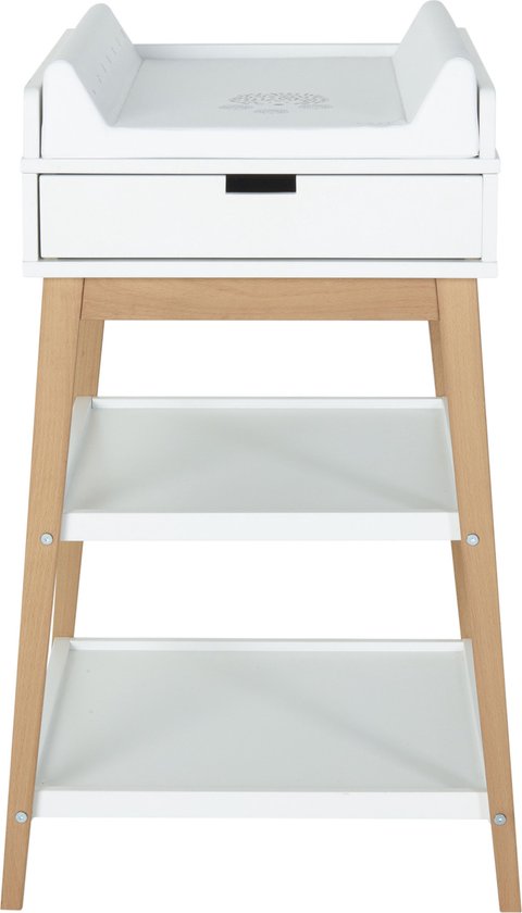 Quax Luiertafel Met Lade Hip White/Naturel