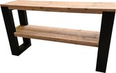 Wood4you - Side table New Orleans steigerhout 180Lx78HX38D cm zwart
