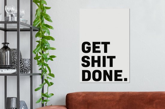 Peinture sur toile Citations - Proverbes - Faites de la merde - 40x60 cm - Décoration murale - Cadeau Vaderdag - Cadeau - Cadeau pour lui - Astuce - Hommes
