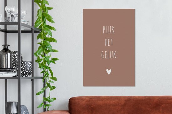 Peinture sur toile Dictons - Saisir le bonheur - Citations - 60x90 cm - Décoration murale - Cadeau Vaderdag - Cadeau - Cadeau pour lui - Astuce - Hommes