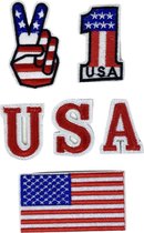 USA No One Stars And Stripes Strijk Embleem Patch Set 6 patches 6 patches