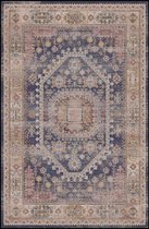Vloerkleed vintage 200x350cm rood blauw perzisch oosters tapijt