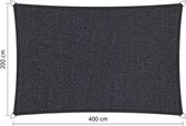 Compleet pakket: Shadow Comfort rechthoek 2x4m DuoColor Carbon Black met RVS Bevestigingsset en buitendoekreiniger