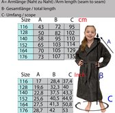 HOMELEVEL Badstof badjas voor kinderen 100% katoen voor meisjes en jongens Antraciet Maat 128