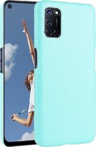 Mobigear Croco Telefoonhoesje geschikt voor OPPO A52 Hardcase Backcover Hoesje - Turquoise