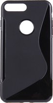 Mobigear S-Line Backcover Hoesje - Geschikt voor Apple iPhone 7 Plus - Gsm case - Zwart