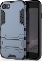 Apple iPhone 8 Hoesje - Mobigear - Armor Stand Serie - Hard Kunststof Backcover - Blauw - Hoesje Geschikt Voor Apple iPhone 8