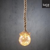 4 stuks Luca Lighting Lichtbol aan Touw Kerstverlichting met 15 LED Lampjes - H90 x Ø10 cm - Iriserend