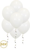 Witte Helium Ballonnen 2024 NYE Verjaardag Versiering Feest Versiering Ballon Bruiloft Wit Decoratie - 50 Stuks