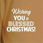 Kerstkaarten - Bruin, kerst3x13cm - Wishing you a blessed christmas - Christelijk - Bijbel - Geloof - Morgenster - 6 stuks