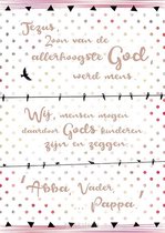 Kerstkaarten - Wit Stippen Vlaggen - Abba Vader - Christelijk - Bijbel - Geloof - Picture Design - 6 stuks