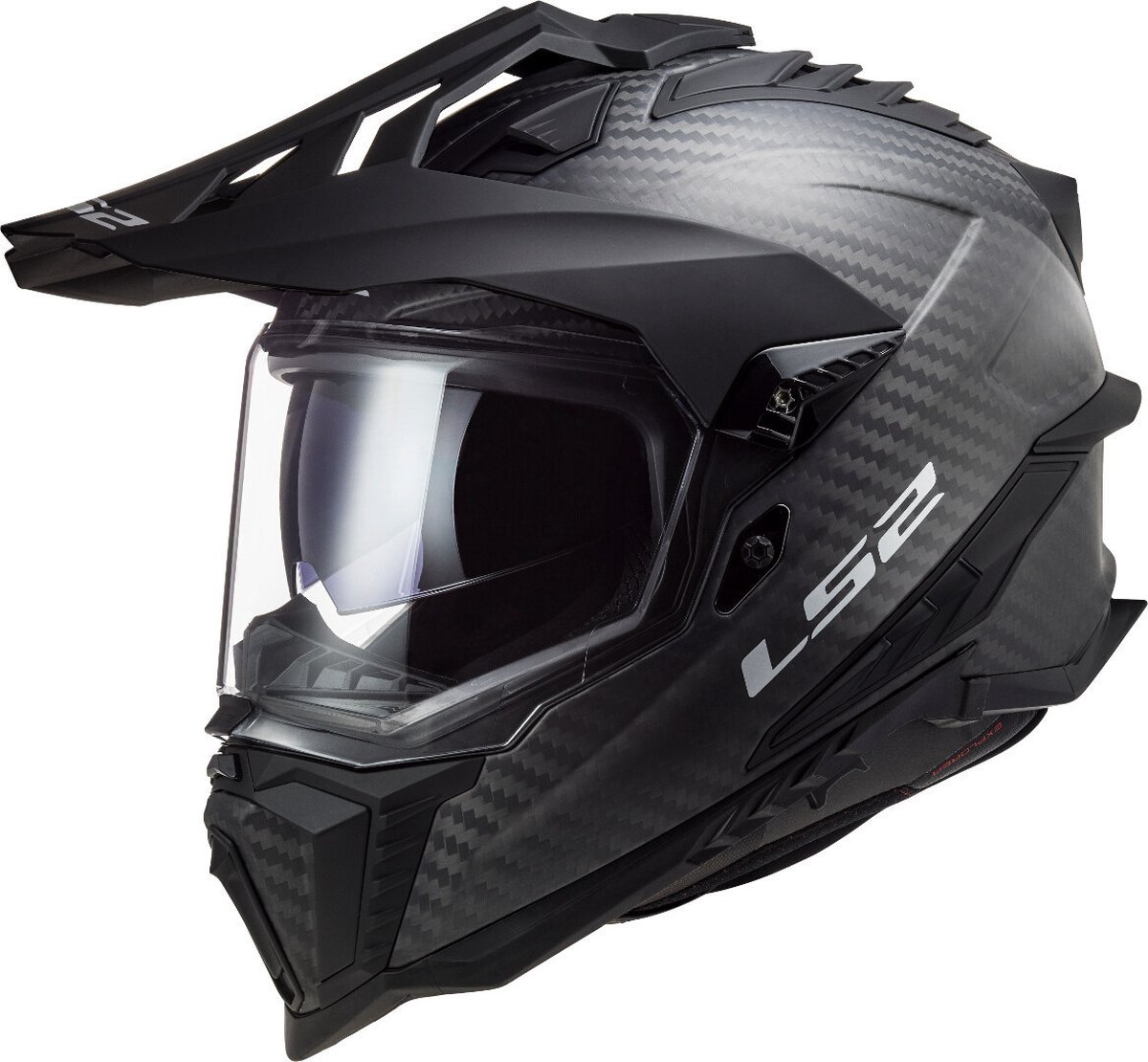LS2 MX701 C Explorer Glans Carbon Adventure Helm XL