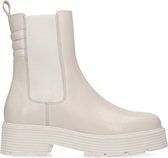 Manfield - Dames - Off white leren chelsea boots - Maat 40