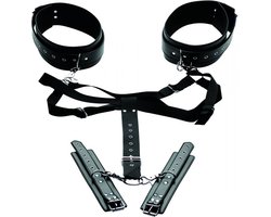 Master Series Easy Access Bondageharnas Met Hand- En Enkelboeien