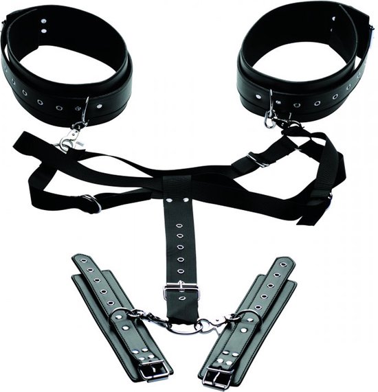 Master Series Easy Access Bondageharnas Met Hand- En Enkelboeien