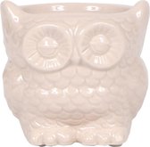 Kolibri Home | Owl bloempot - Nude kleurige keramieken sierpot - potmaat Ø6cm