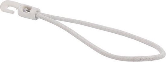 Afdekzeilwinkel - Spanner kunststof haak 20cm elastiek wit — afbeelding 3