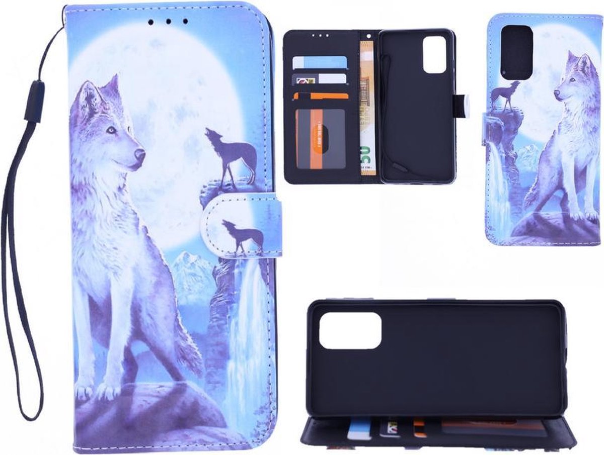 Bookcase Geschikt voor: Samsung Galaxy S21 Plus hoesje met print - Wolf