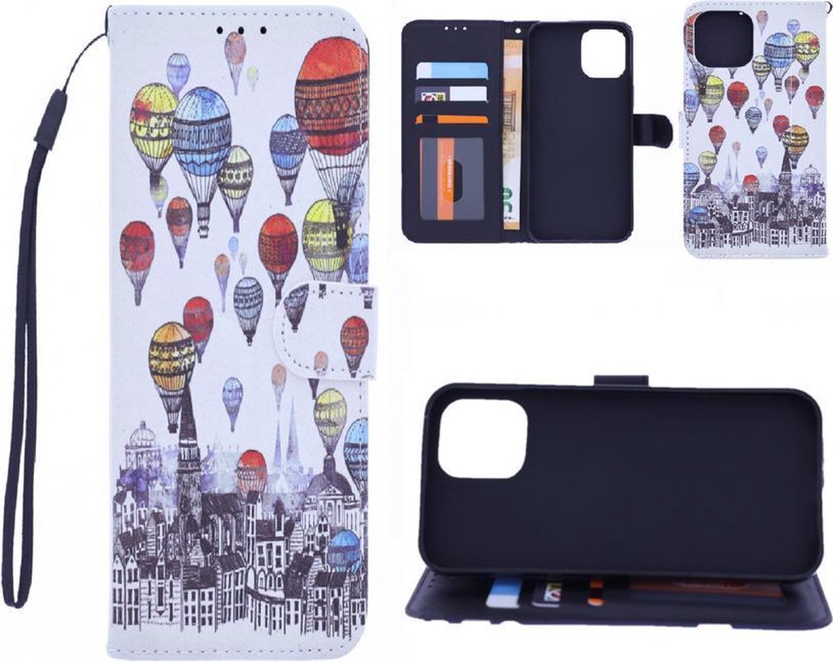 Bookcase Geschikt voor: iPhone 12 Pro Max hoesje met print - Air Balloon