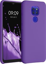 kwmobile telefoonhoesje voor Motorola Moto G9 Play / Moto E7 Plus - Hoesje met siliconen coating - Smartphone case in orchidee lila