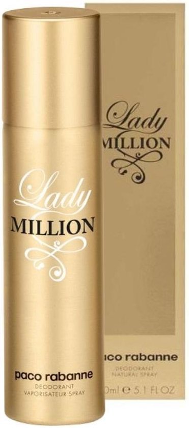 Paco Rabanne Lady Million Femmes Déodorant spray 150 ml 1 pièce(s) | bol.com