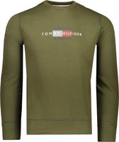 Tommy Hilfiger Sweater Groen Normaal - Maat S - Heren - Herfst/Winter Collectie - Katoen;Polyester