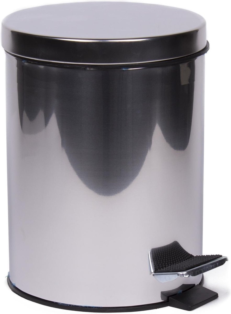 Goedkoopste Benson Ronde pedaalemmer - RVS - vingerafdrukvrij - 5 liter - luxe uitstraling