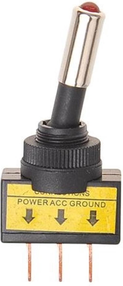 Pro Plus Tuimelschakelaar LED Rood 12V - Max. 20A Schakelaar