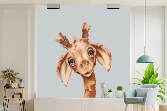 Papier Peint - Papier peint photo Girafe - Jungle - Animal - Largeur 350 cm x Hauteur 350 cm