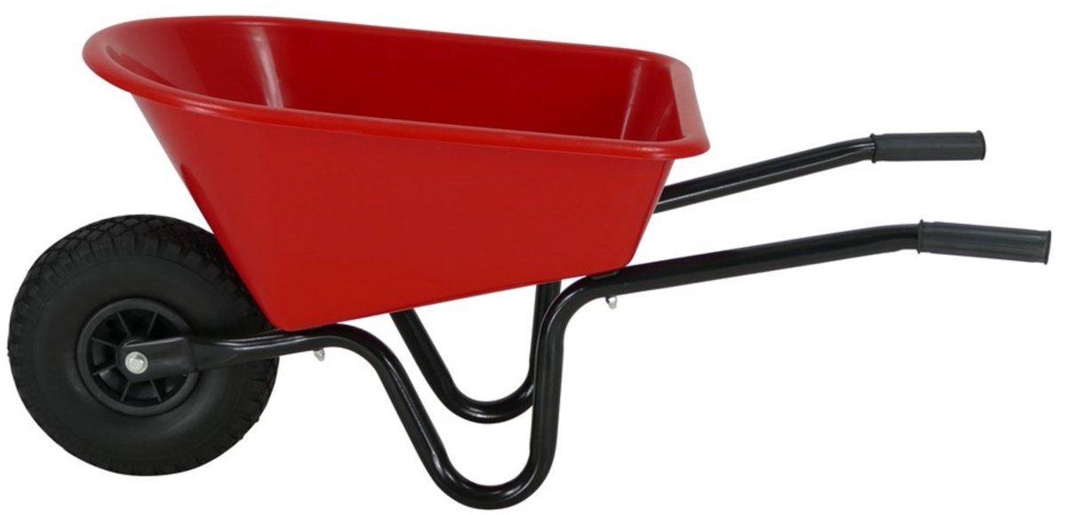 MM Eurotool Kinderkruiwagen Metaal met Kunststof Bak - Rood — afbeelding 4