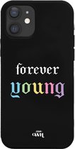 Forever Young Black - iPhone Rainbow Quotes Case