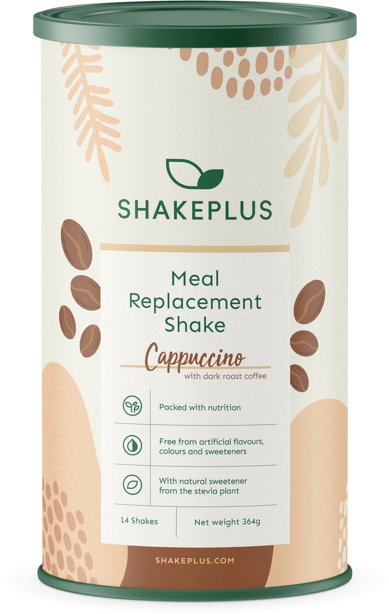 Goedkoopste Shakeplus Maaltijdvervanger Shake - Afvallen met Shakes - 14 Shakes - Cappuccino