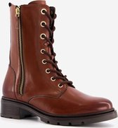 Hush Puppies leren dames veterboots - Cognac - Maat 39 - Echt leer