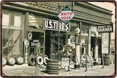 Retro Muur Decoratie uit Metaal Motor Olie Vintage Garage 20x30cm DU-4421