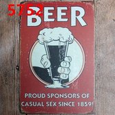 Retro Muur Decoratie uit Metaal Vintage Bar Signs 20x30cm 5752