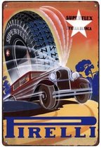 Retro Muur Decoratie uit Metaal Vintage Motor Olie 20x30cm 3533