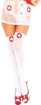 Zuster Rollenspel Kousen - Wit/Rood - Sexy Lingerie & Kleding - Lingerie Dames