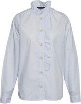 River Woods Gestreepte blouse met ruffles in blauw