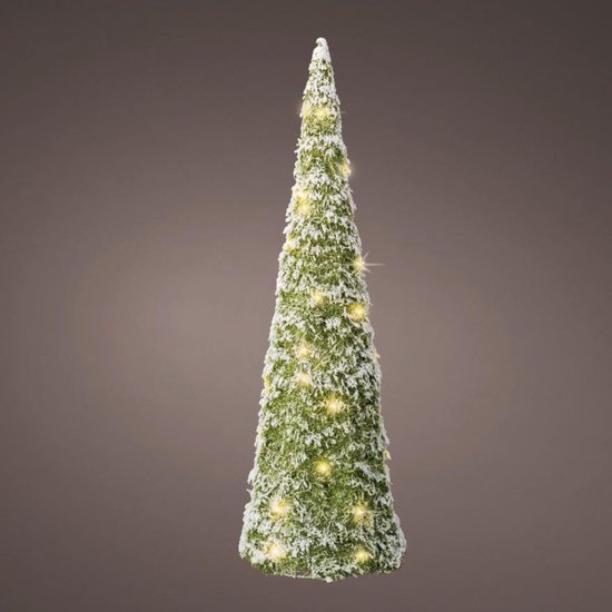 Metalen kerstboom met LED lampjes | geschikt voor buiten | zwart/warm wit | 150cm
