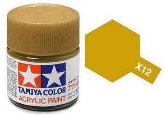 Tamiya Hobbyverf Acrylverf X 12 Leaf Gold Gloss Acryl 23ml Verf Tamiya Hobbyverf Acrylverf X 12 Leaf Gold Gloss Acryl 23ml Verf