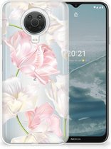 GSM Hoesje Nokia G20 | G10 Back Case TPU Siliconen Hoesje Doorzichtig Mooie Bloemen