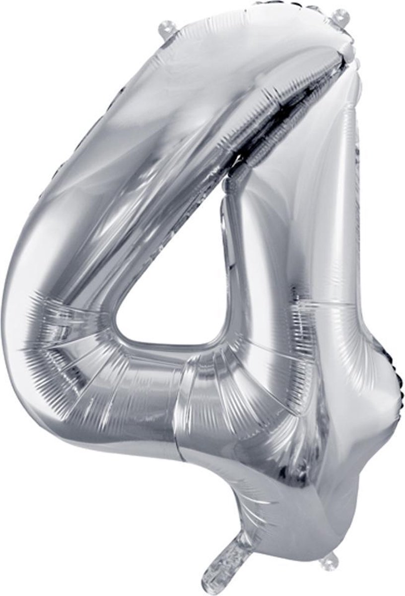 Cijfer 4 (86 cm) - Zilver